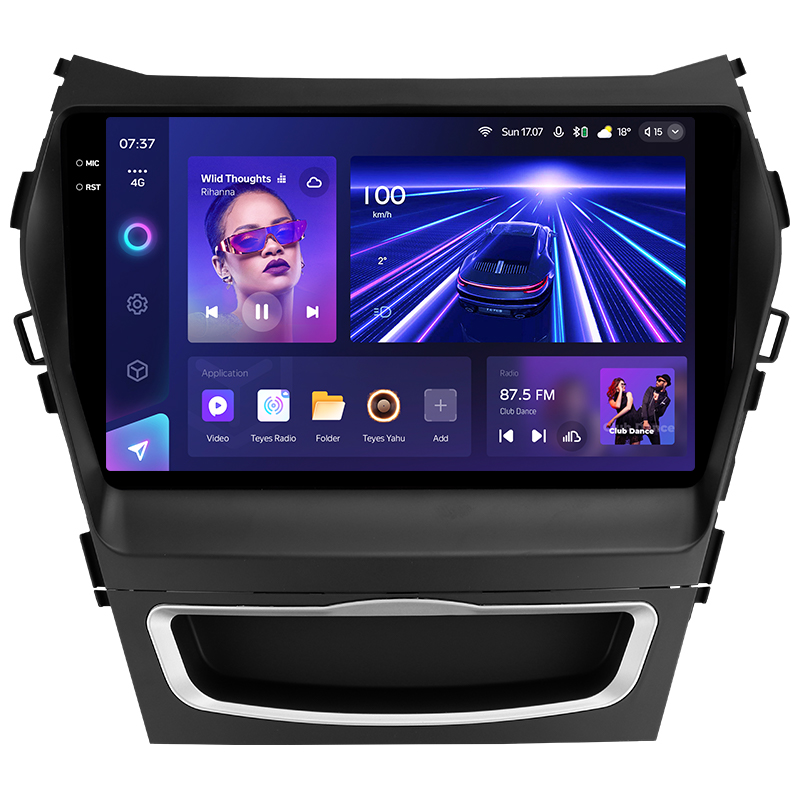 Android head unit Teyes CC3 6+128 Gb with 360° surround view° Hyundai Santa Fe 3 2013-2016 (A) 9" 2k