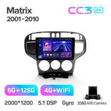 Android head unit Teyes CC3 6+128 Gb Hyundai Matrix 2001 - 2010 9" 2k