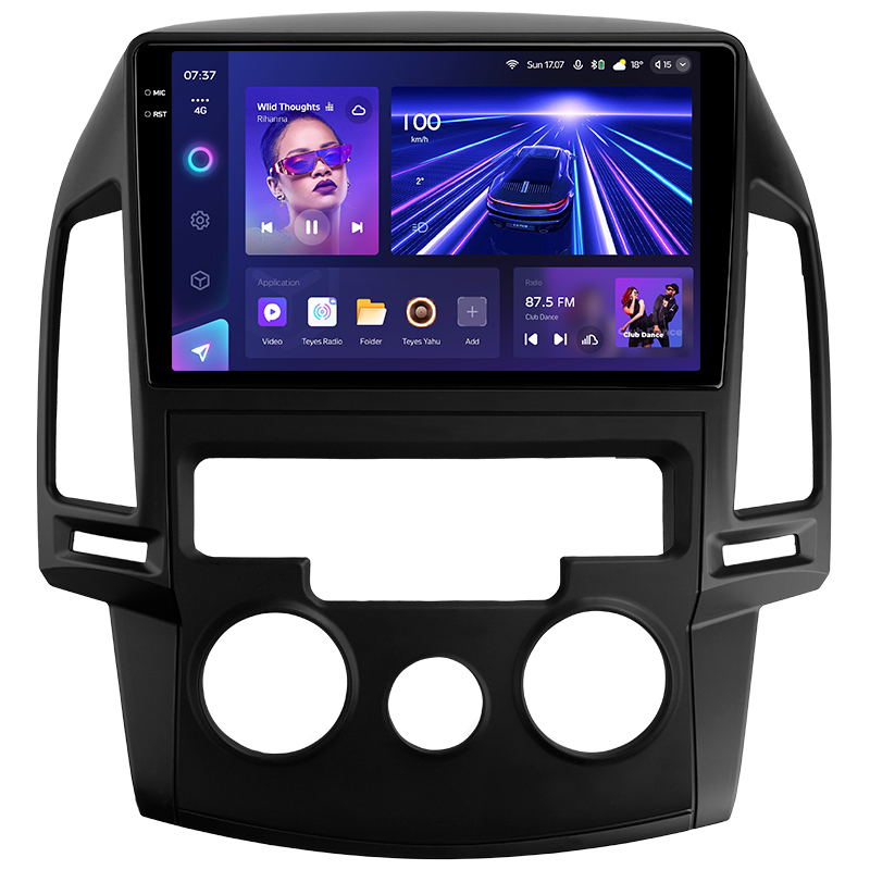 Android head unit Teyes CC3 6+128 Gb with 360° surround view° Hyundai i30 1 FD 2007-2012 (F1) 9" 2k