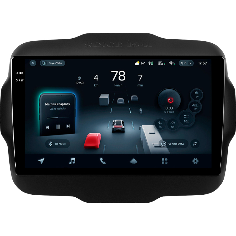 Android head unit Teyes CC4 Pro 8+128 Gb Jeep Renegade 2014-2018 9" 2k