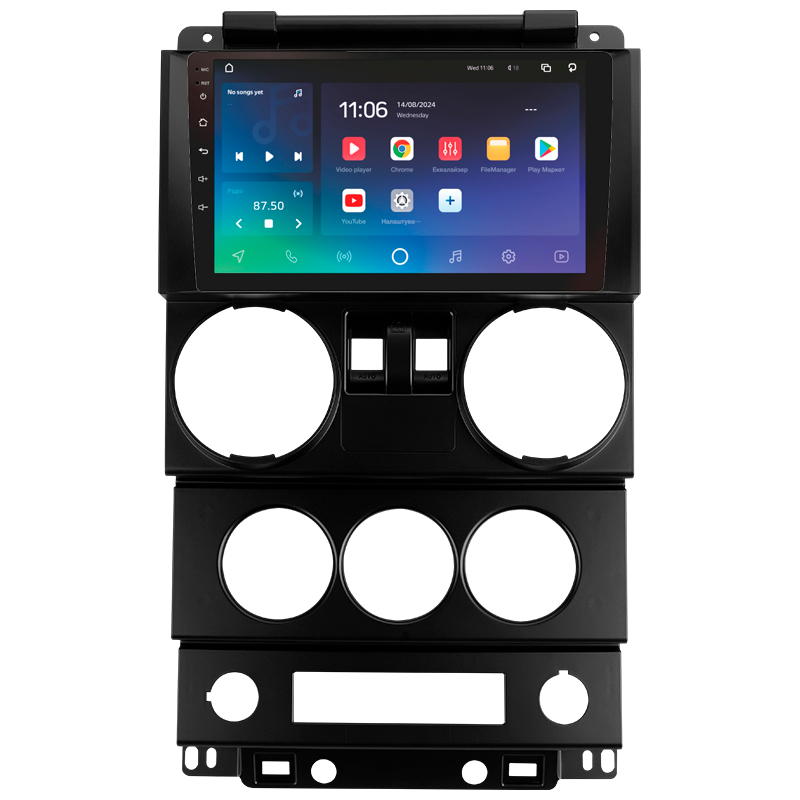 Android head unit SIGMA X9432 ANDROID 10 4+32 Gb 4G DSP Jeep Wrangler 3 JK (F1) 2008-2010 9" (L1)