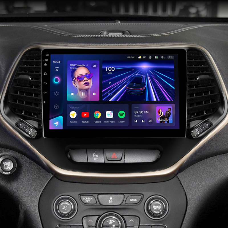 Android head unit Teyes CC3 4+32 Gb Jeep Cherokee 5 KL 2014-2018 10"