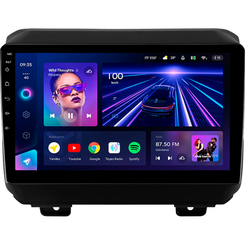 Android head unit Teyes CC3 4+32 Gb Jeep Wrangler 4 JL 2018-2019 9" (L1)