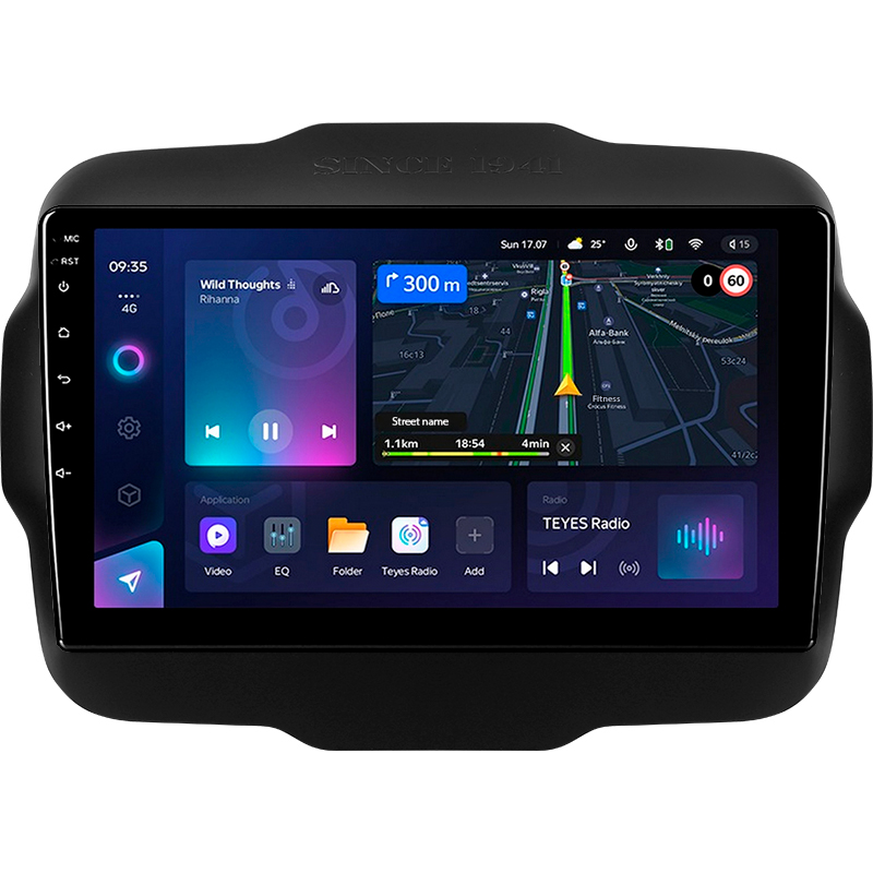 Android head unit Teyes CC3L 4+64 Gb Jeep Renegade 2014-2018 9"