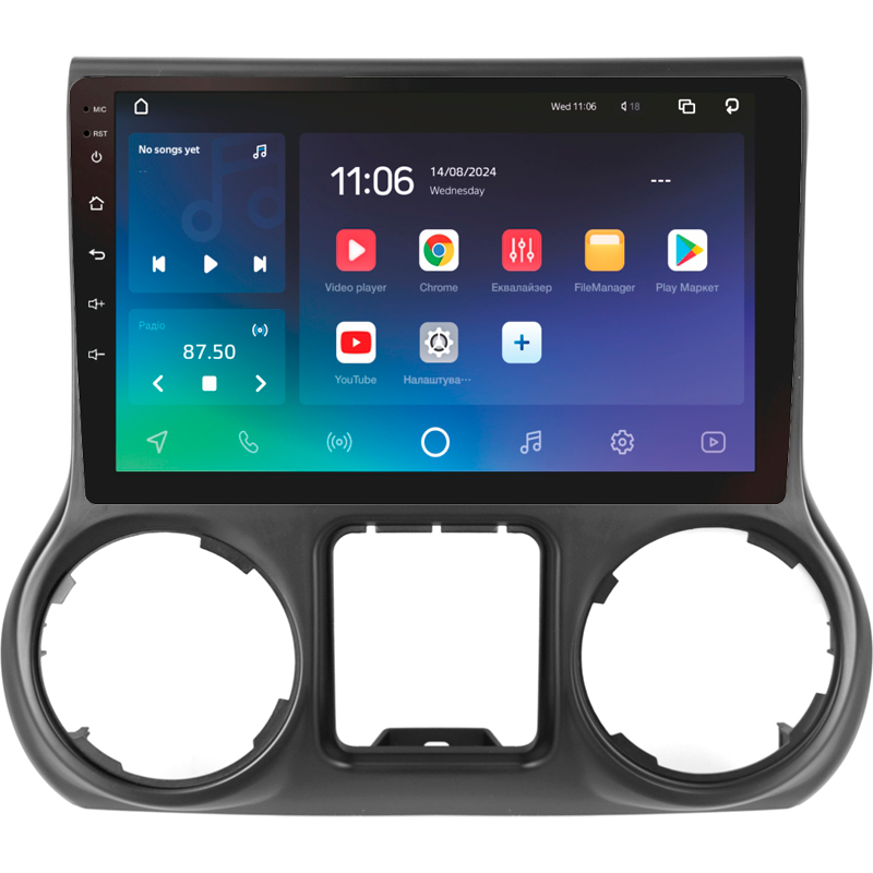 Android head unit SIGMA X10432 ANDROID 10 4+32 Gb 4G DSP Jeep Wrangler 3 JK 2010-2017 (L15) 10" (L1)