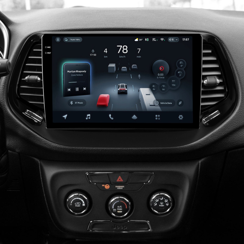 Android head unit Teyes CC4 Pro 12+256 Gb Jeep Compass 2 MP 2016-2018 10" 2k