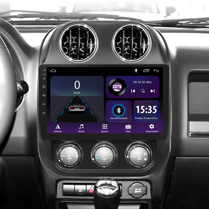 Android head unit SIGMA E10232 ANDROID 10 2+32 Gb Jeep Compass 1 MK 2009-2015 10"