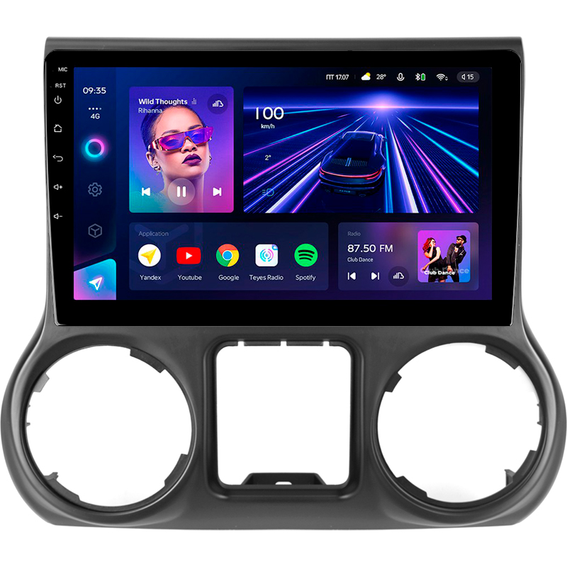 Android head unit Teyes CC3 4+32 Gb Jeep Wrangler 3 JK 2010-2017 (L14) 10" (L1)