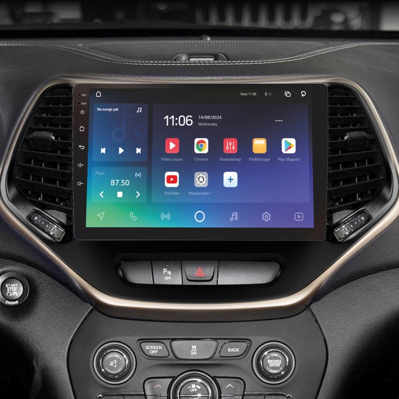 Android head unit SIGMA X10432 ANDROID 10 4+32 Gb 4G DSP Jeep Cherokee 5 KL 2014-2018 10"