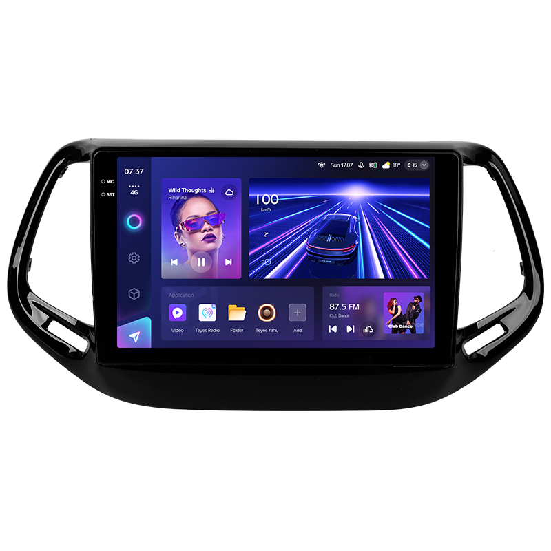 Android head unit Teyes CC3 6+128 Gb with 360° surround view° Jeep Compass 2 MP 2016-2018 10" 2k