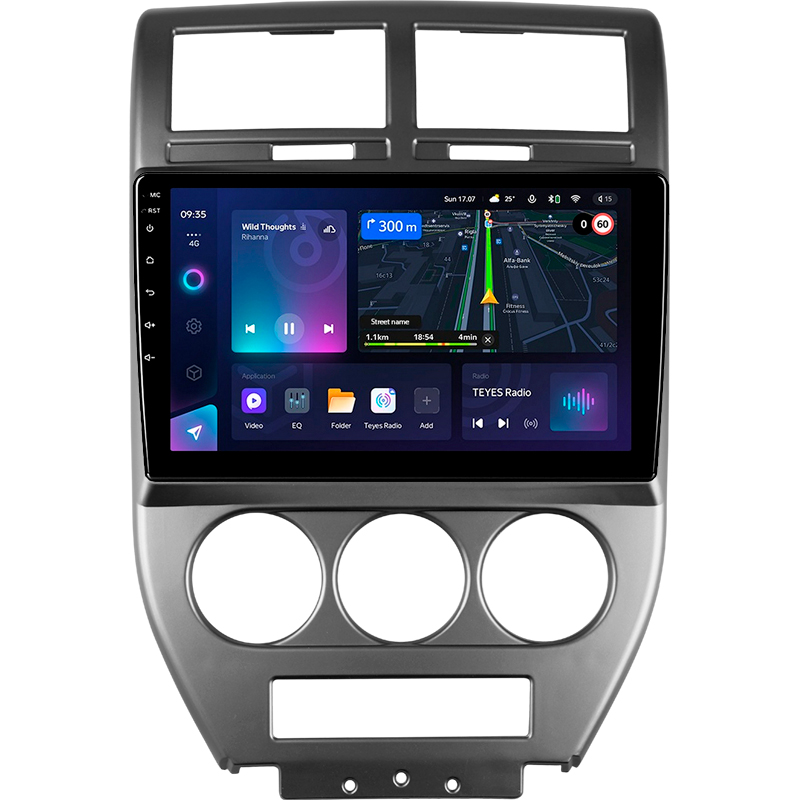 Android head unit Teyes CC3L 4+32 Gb Jeep Compass 1 MK 2006-2010 10"