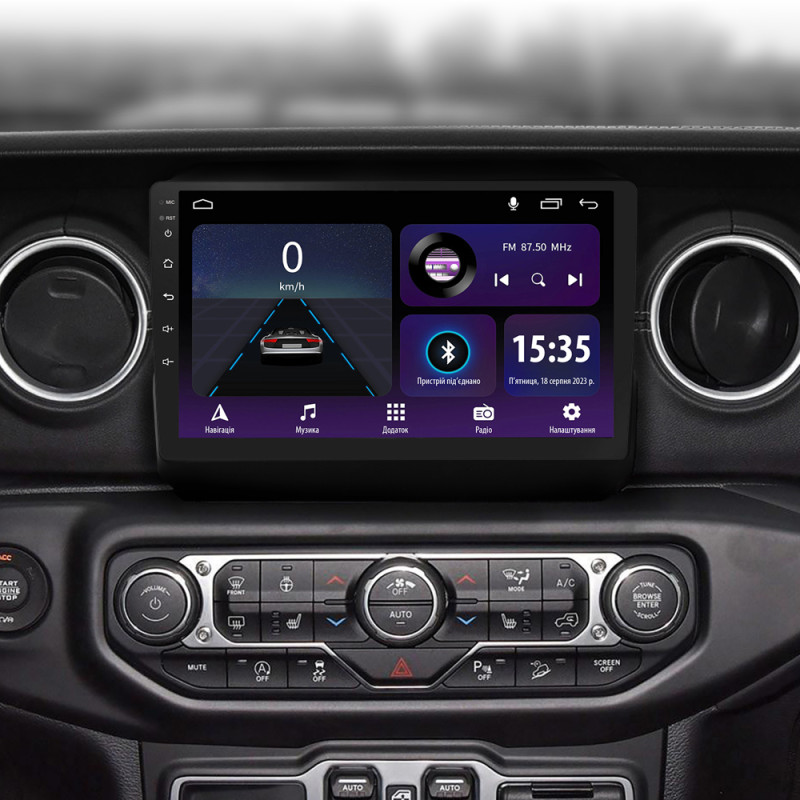 Android head unit SIGMA E9232 ANDROID 10 2+32 Gb Jeep Wrangler 4 JL 2018-2019 9" (L1)
