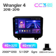 Android head unit Teyes CC3 4+32 Gb Jeep Wrangler 4 JL 2018-2019 9" 2k (L1)