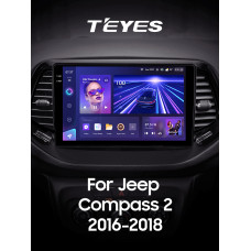 Android head unit Teyes CC3 6+128 Gb with 360° surround view° Jeep Compass 2 MP 2016-2018 10" 2k