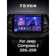 Android head unit Teyes CC3 6+128 Gb with 360° surround view° Jeep Compass 2 MP 2016-2018 10" 2k