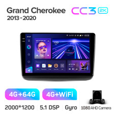 Android head unit Teyes CC3 4+64 Gb Jeep Grand Cherokee WK2 2013-2020 (F1) 9" 2k (L1)