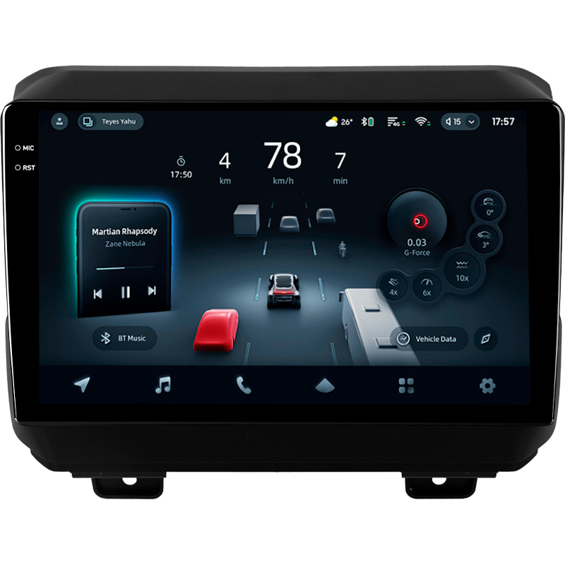Android head unit Teyes CC4 Pro 8+128 Gb Jeep Wrangler 4 JL 2018-2019 9" 2k (L1)
