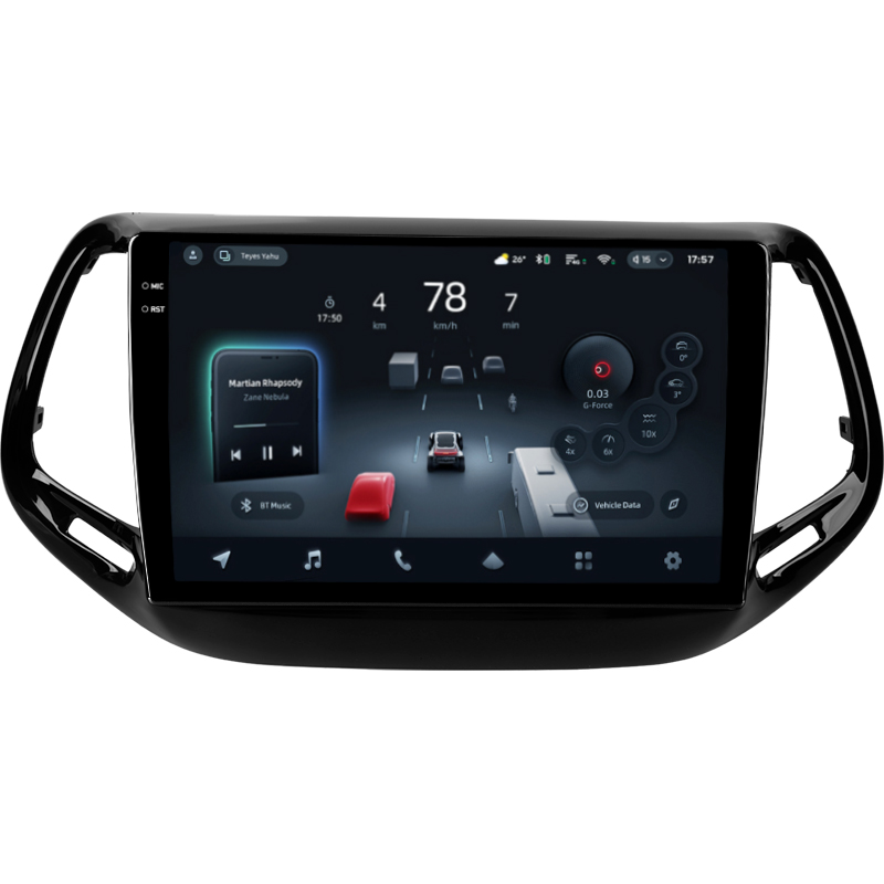 Android head unit Teyes CC4 Pro 8+128 Gb Jeep Compass 2 MP 2016-2018 10" 2k