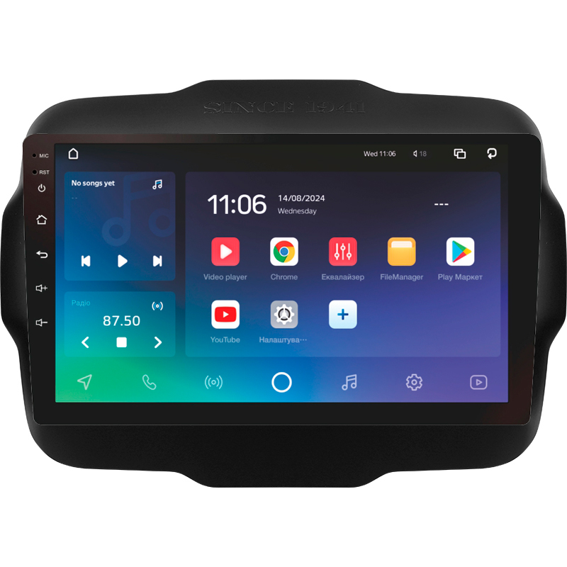 Android head unit SIGMA X9432 ANDROID 10 4+32 Gb 4G DSP Jeep Renegade 2014-2018 9"
