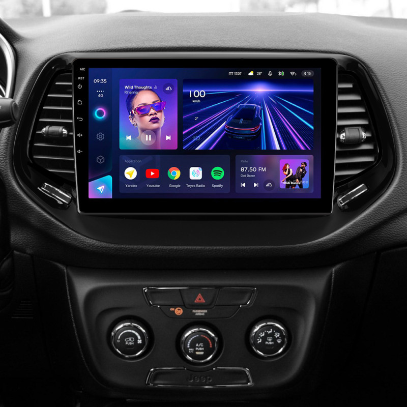 Android head unit Teyes CC3 4+32 Gb Jeep Compass 2 MP 2016-2018 10"