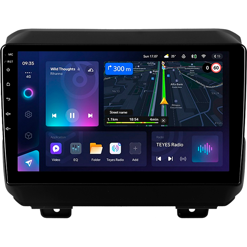 Android head unit Teyes CC3L 4+64 Gb Jeep Wrangler 4 JL 2018-2019 9" (L1)