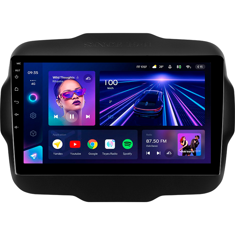 Android head unit Teyes CC3 4+32 Gb Jeep Renegade 2014-2018 9"