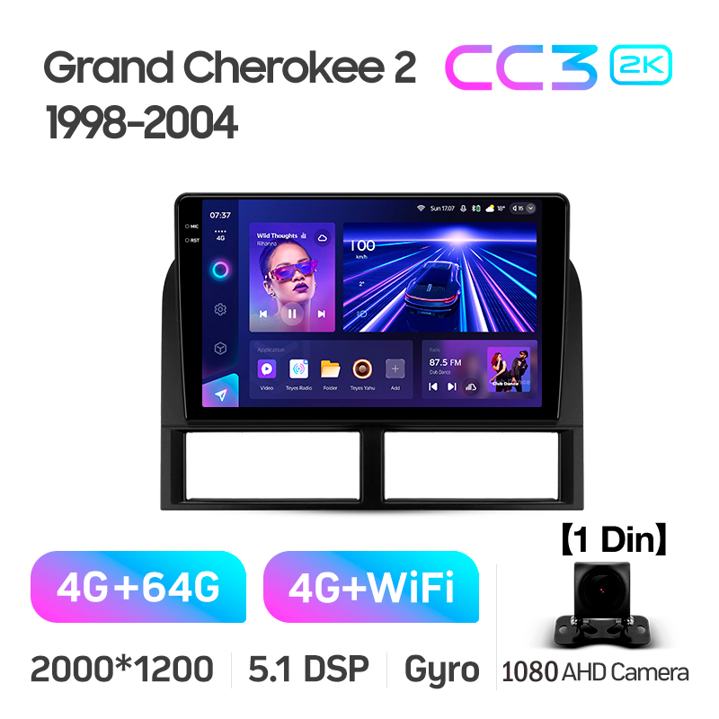 Štátní magnetofon Teyes CC3 4+64 GB Jeep Grand Cherokee II WJ (1 DIN) 1998–2004 (CAN BUS) 9