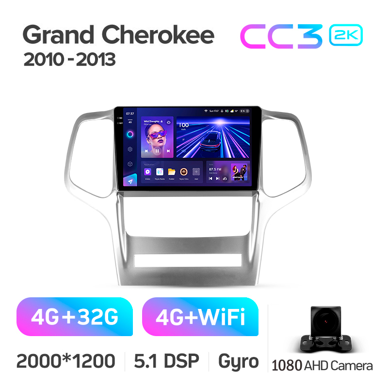 Android head unit Teyes CC3 4+32 Gb Jeep Grand Cherokee WK2 2010-2013 9" 2k (L2)
