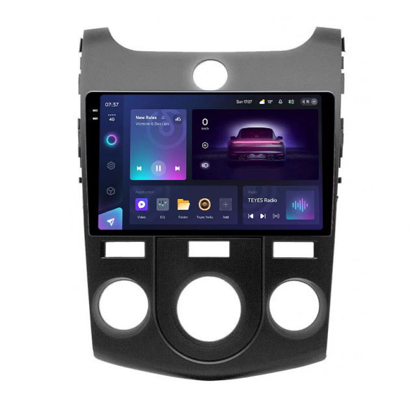 Android head unit Teyes CC3 4+64 Gb Kia CERATO FORTE 2009-2017 AT AC Black 9" 2k