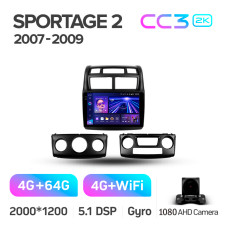 Android head unit Teyes CC3 4+64 Gb Kia Sportage 2 2007-2009 9" 2k