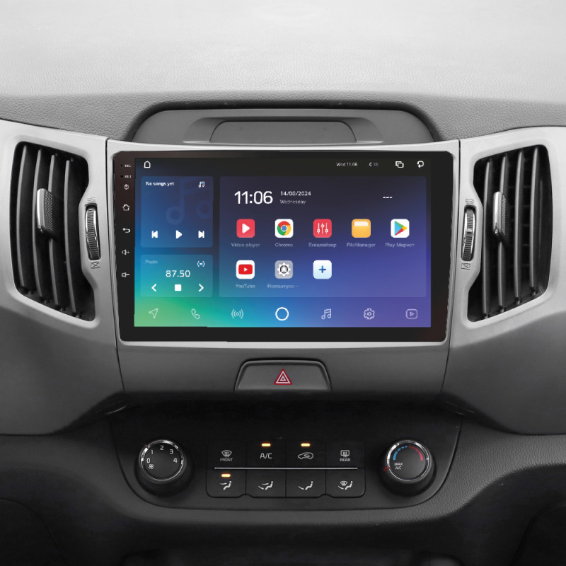 Android head unit SIGMA X9432 ANDROID 10 4+32 Gb 4G DSP Kia Sportage 3 SL 2010-2016 (B) 9"