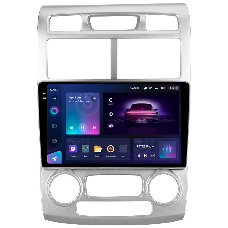Fahrzeug-Hintergrundbeleuchtung Teyes CC3 6+128 GB mit 360°-Rundumsicht für Kia Sportage 2 (2004–2010), 9
