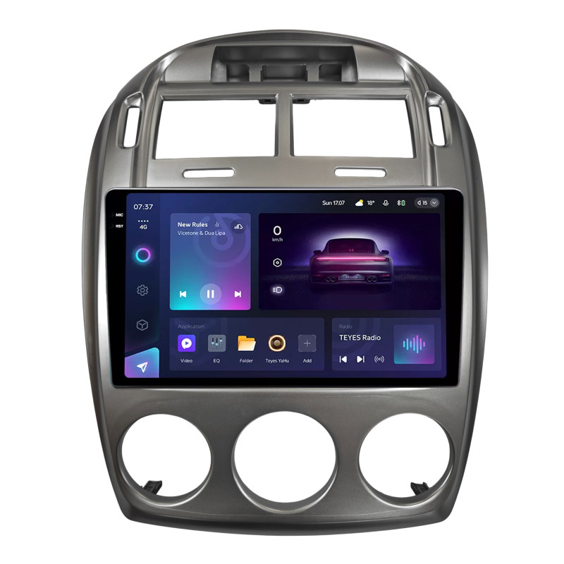 Android head unit Teyes CC3 6+128 Gb Kia Cerato 1 LD 2005-2006 Manual Silver 9" 2k
