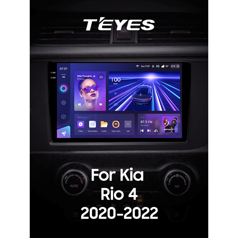 Android head unit Teyes CC3 4+64 Gb Kia Rio 4 IV FB 2020-2022 9" 2k