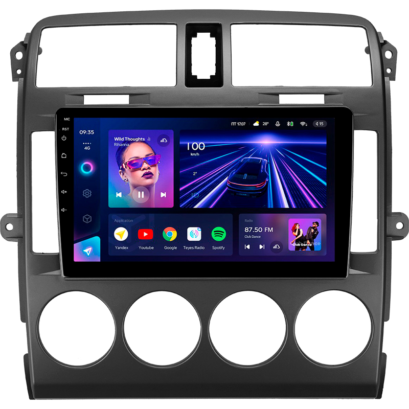 Android head unit Teyes CC3 4+32 Gb Kia Carnival UP GQ 2002-2006 9"