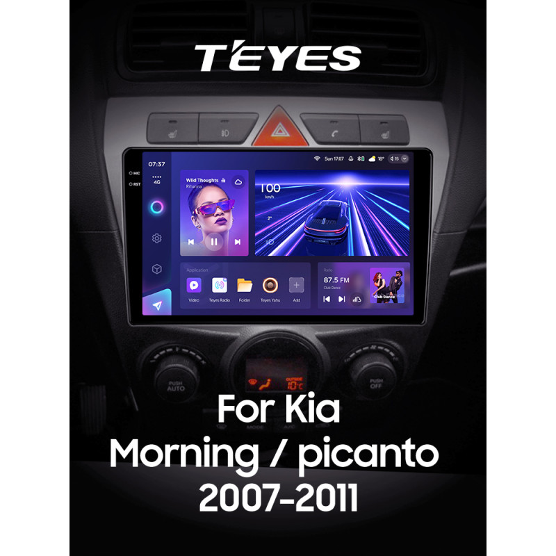 Estéreo de fábrica Teyes CC3 6+128 GB con pantalla panorámica 360° para Kia Morning/Picanto (2007-2011), 9