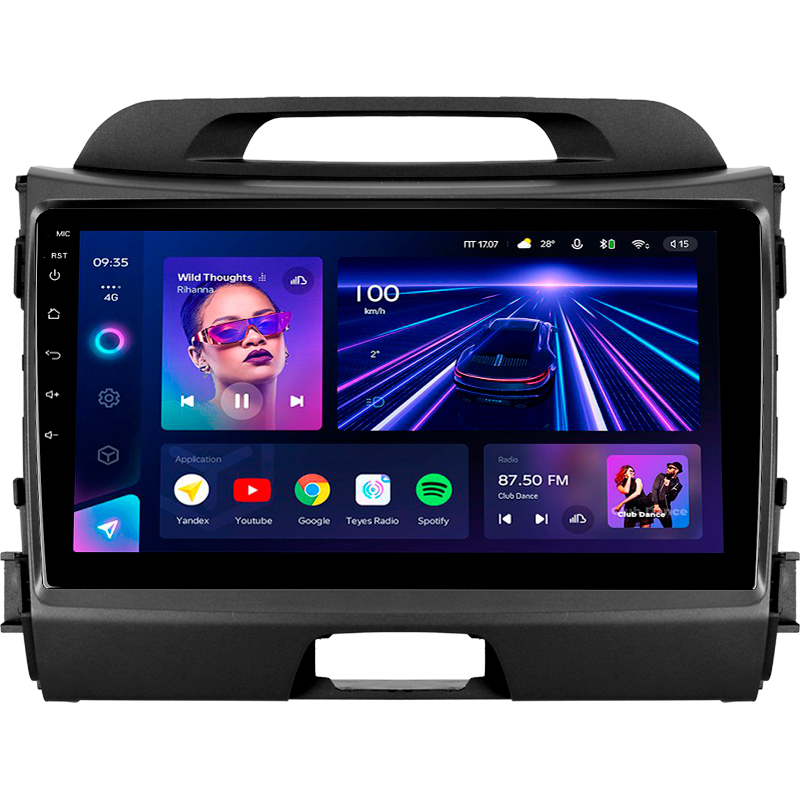Android head unit Teyes CC3 4+32 Gb Kia Sportage 3 SL 2010-2016 (C) 9"