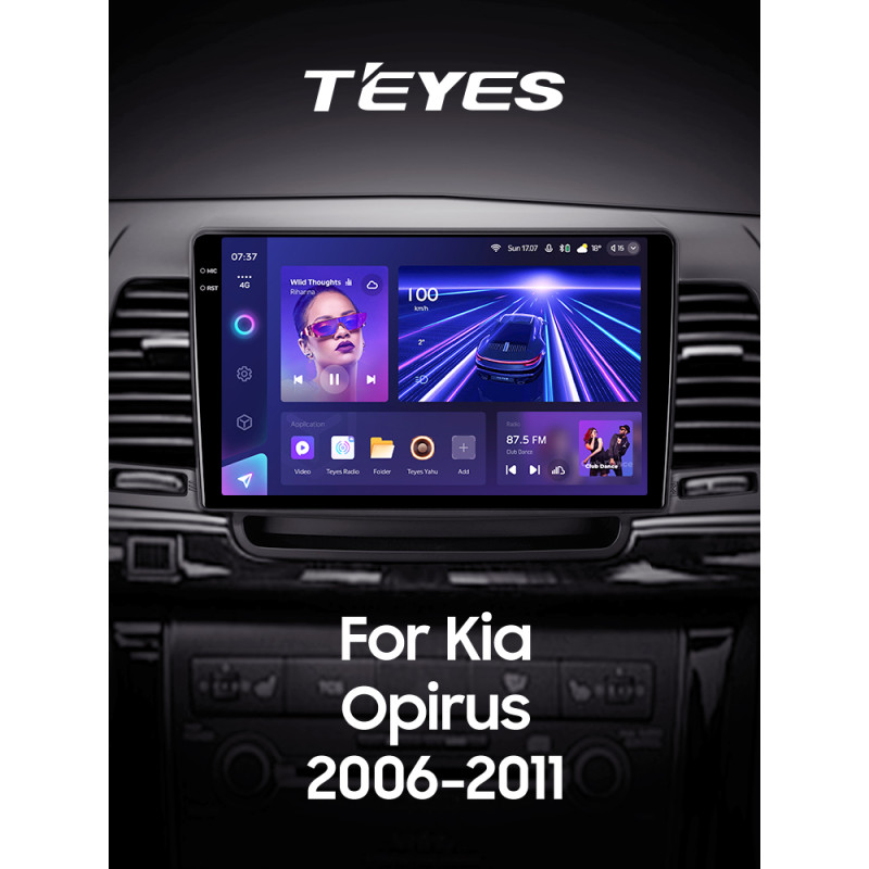 Android head unit Teyes CC3 4+64 Gb Kia Opirus GH 2006-2011 9" 2k