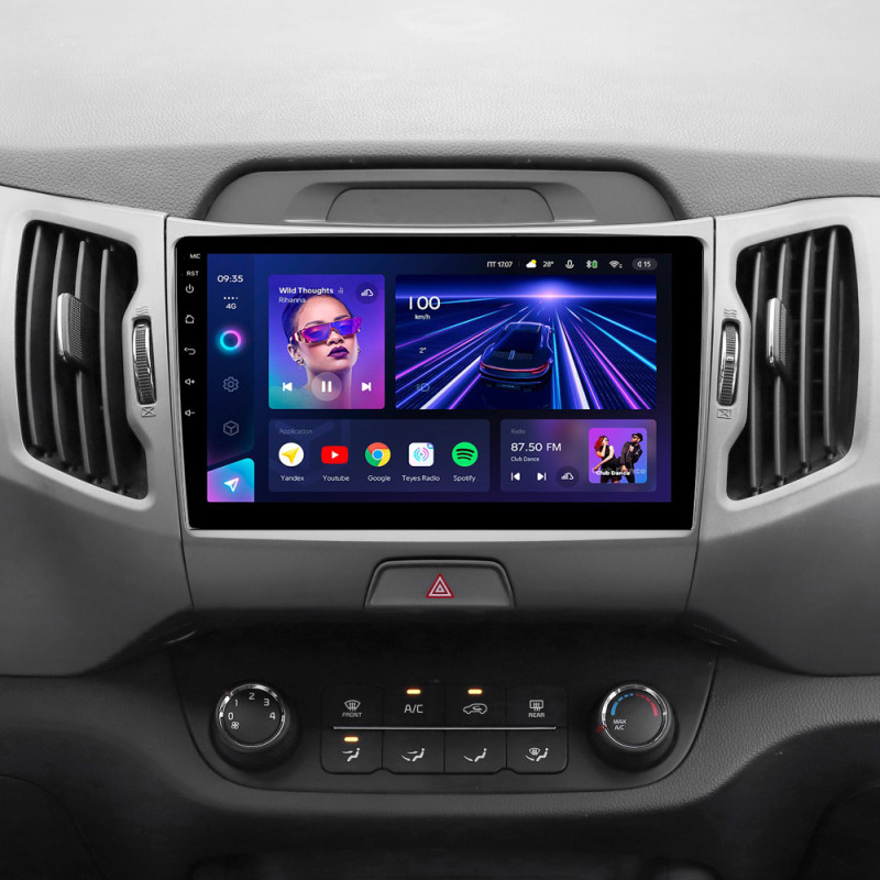 Android head unit Teyes CC3 4+32 Gb Kia Sportage 3 SL 2010-2016 (B) 9"