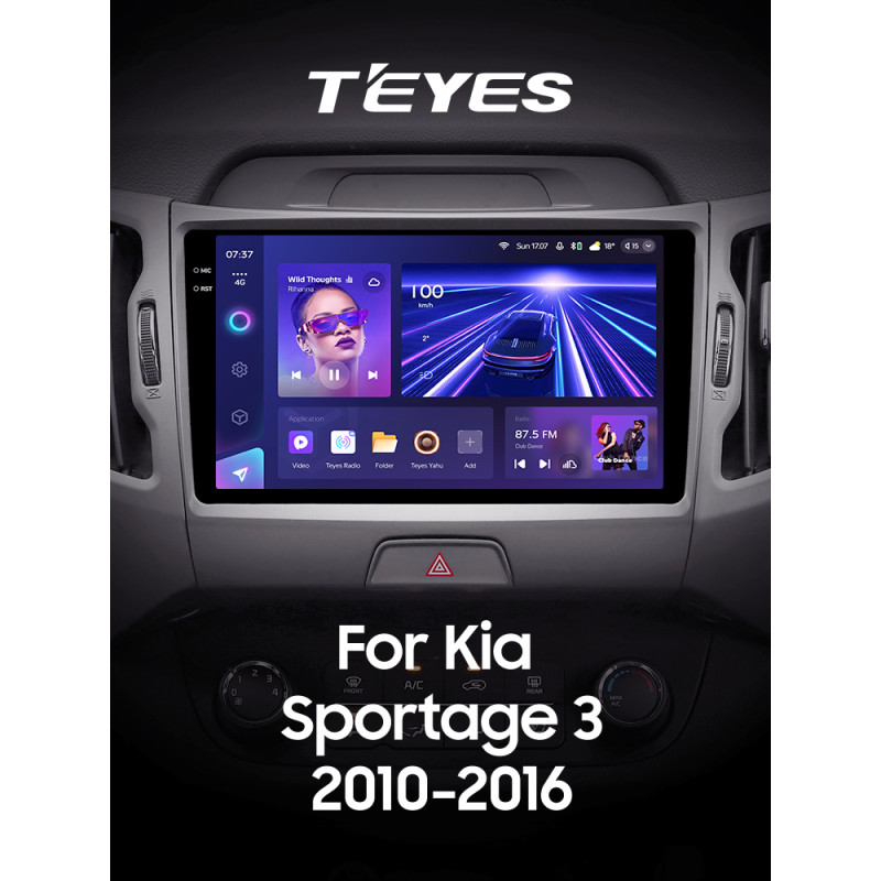 Android head unit Teyes CC3 4+32 Gb Kia Sportage 3 SL 2010-2016 (C) 9" 2k