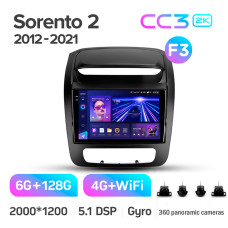 Štátní magnetofon Teyes CC3 6+128 GB s kruhovým pohledem 360° pro Kia Sorento 2 II XM (2012–2021, F3), 9