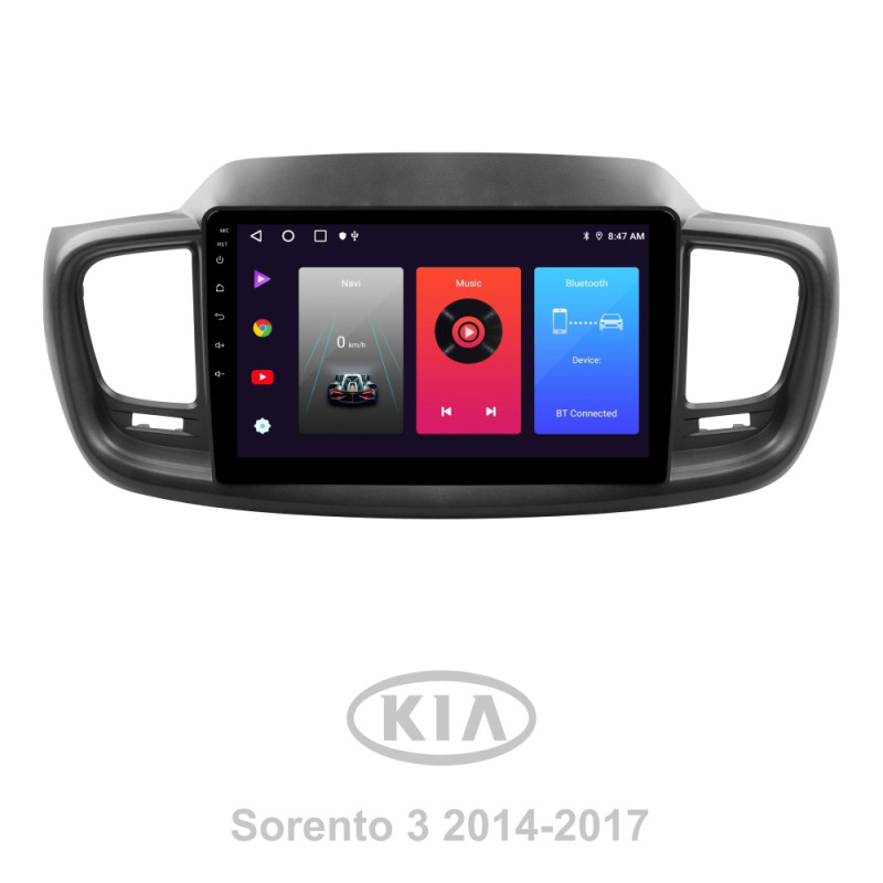 Android head unit SIGMA F10216 ANDROID 10 2+32 Gb Kia Sorento 3 2014-2017 (B) 10"