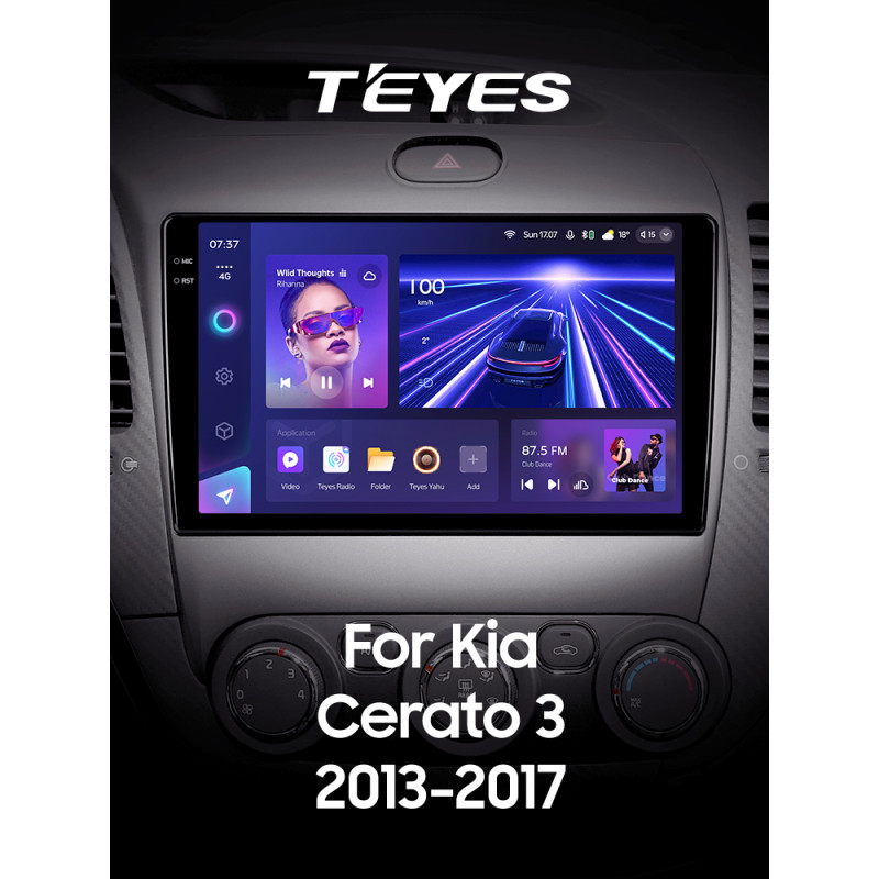 Android head unit Teyes CC3 6+128 Gb with 360° surround view° Kia Cerato 3 YD 2013-2017 (F1) (AB) 9" 2k