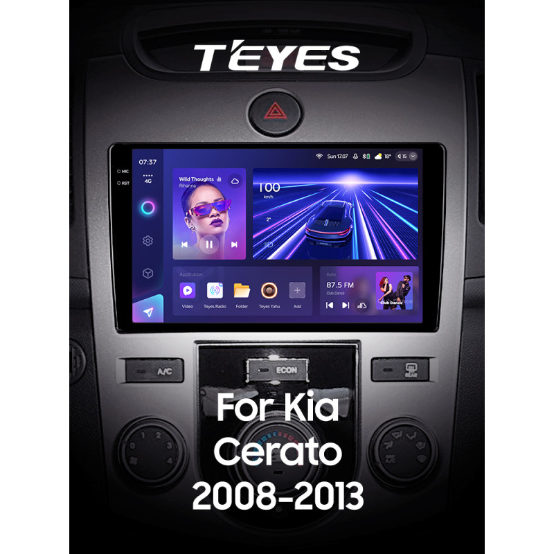 Android head unit Teyes CC3 6+128 Gb with 360° surround view° Kia Cerato 2 TD 2008-2013 (F1) 9" 2k