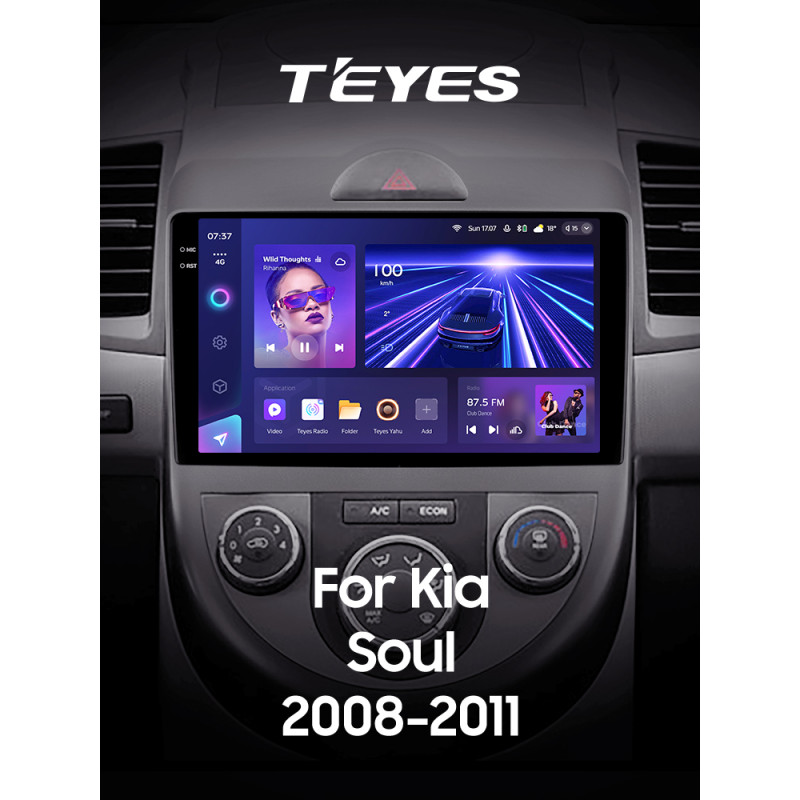 Android head unit Teyes CC3 4+64 Gb Kia Soul 1 2008 - 2014 9" 2k