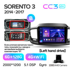 Štátní magnetofon Teyes CC3 6+128 GB pro Kia Sorento 3 (2014–2017, typ B), 10