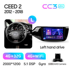 Android head unit Teyes CC3 4+32 Gb Kia CEED Cee'd 2 JD 2012-2018 9" 2k