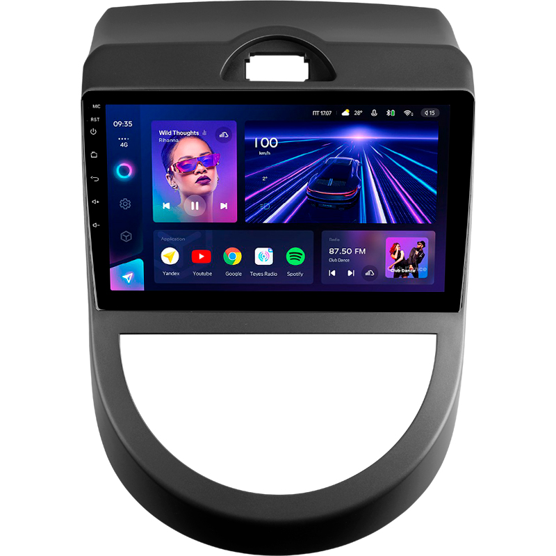 Android head unit Teyes CC3 4+32 Gb Kia Soul 1 2008 - 2014 9"