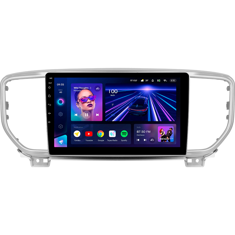 Android head unit Teyes CC3 4+32 Gb Kia Sportage 4 QL 2018-2022 (A) 9"