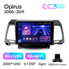 Android head unit Teyes CC3 6+128 Gb Kia Opirus GH 2006-2011 9" 2k
